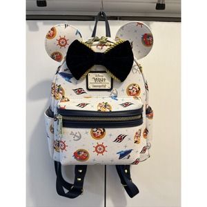 Loungefly Disney Cruise Line DCL WISH Mini Backpack RARE Mickey Mouse Ears